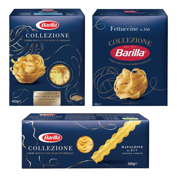 Barilla Collezione Özel Seri 3 lü Makarna Seti