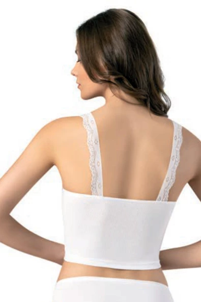 Kota Kadın Kaşkorse Dantelli Pedli Crop 6434 - 2