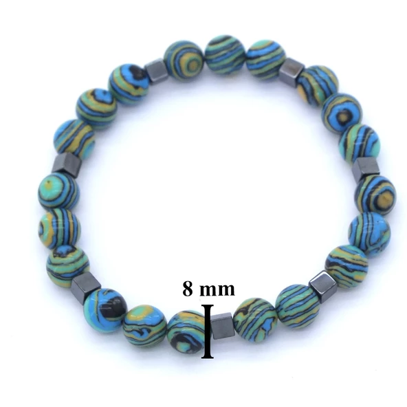 Apatit Doğal Taş Erkek Bileklik  EBLK-269 - Resim 4