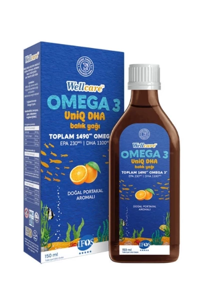 Wellcare Omega 3 Portakal Aromalı Balık Yağı 150 ml