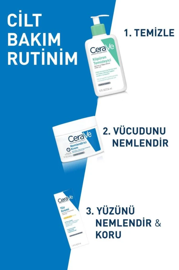 CeraVe Normal Ve Kuruya Dönük Ciltler Için Spf30 Güneş Korumalı Yüz Kremi 52ml