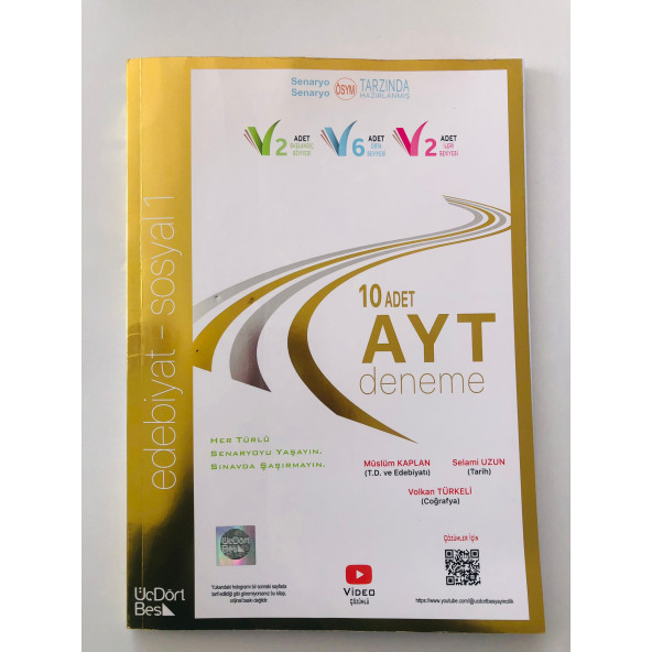 345 YAYINLARI AYT EDEBİYAT SOSYAL-1 DENEMESİ