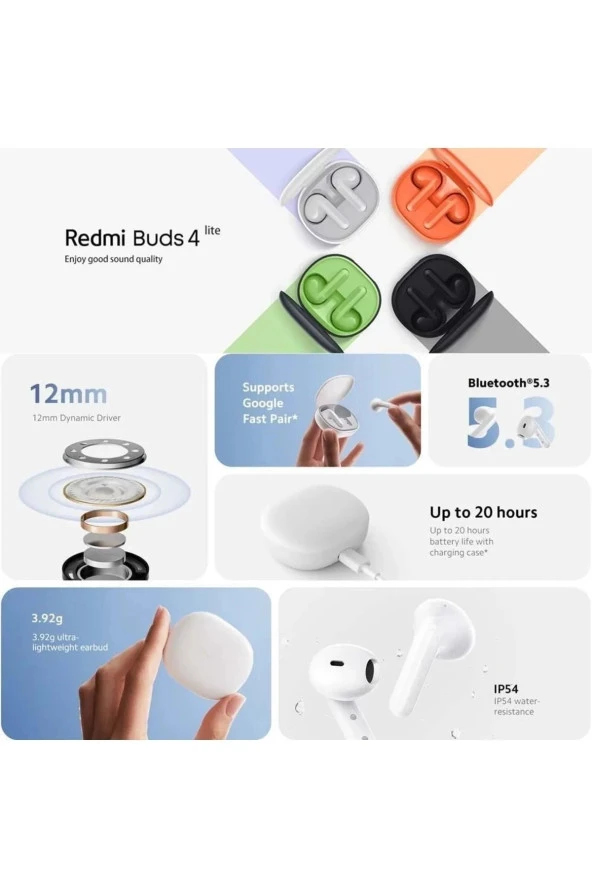 XİAOMİ REDMİ BUDS 4 LİTE WHİTE - 4