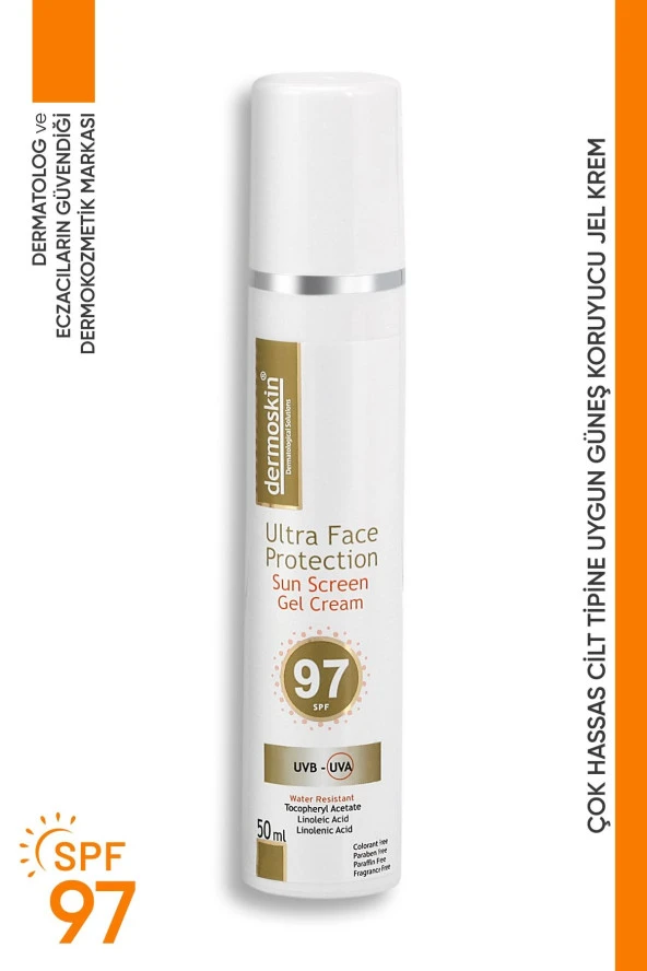 DERMOSKİN ULTRA FACE PROTECTİON SUN SCREEN GEL CREAM SPF97 50 ML