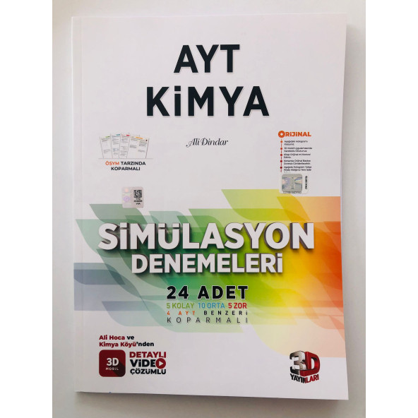 3D YAYINLARI AYT KİMYA DENEME
