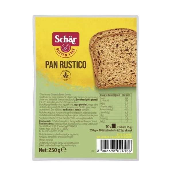 SCHAR PAN RUSTICO 250 GR