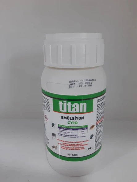 Titan Emülsiyon CY10 Kokulu Haşere Öldürücü | 250 ml
