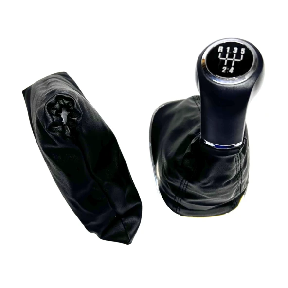 Opel Corsa D Krom Set Vites Topuzu-El Fren Körüklü-Vites Körüklü-Nikelajlı-Krom Halkalı-5 İleri - Resim 2