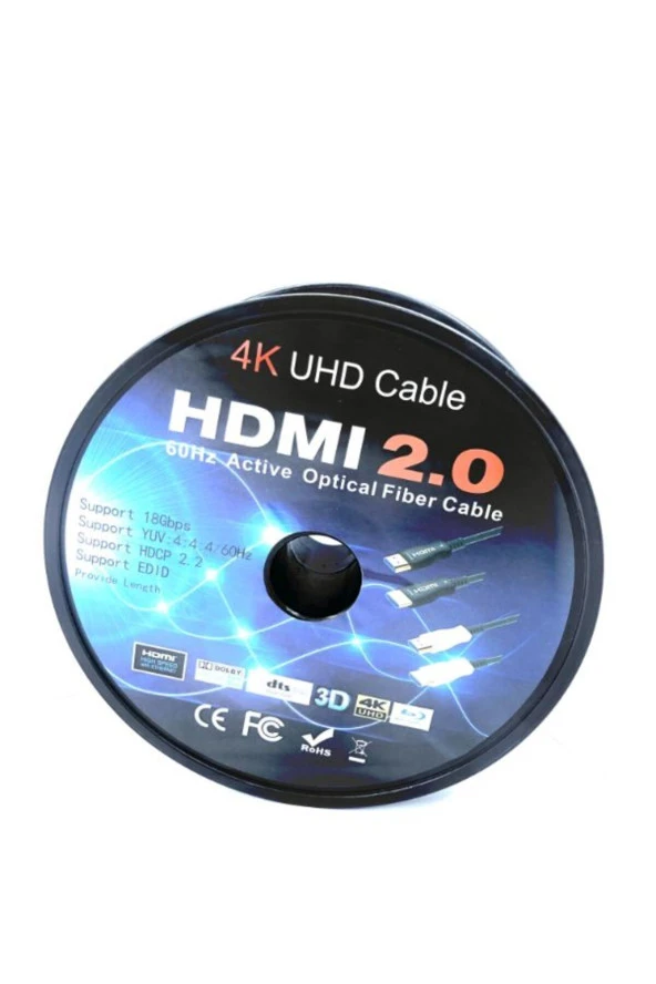 FİBER OPTİK HDMI 2.0 4K 60hZ Optical Fiber Kablo 20 METRE