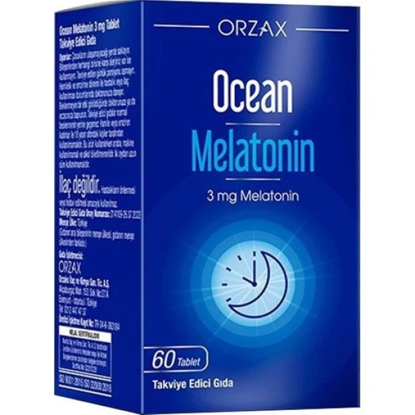 Orzax Ocean Melatonin 3 mg 60 Tablet