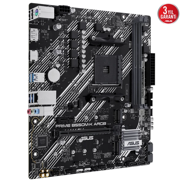 ASUS PRIME B550M-K ARGB DDR4 5100MHz mATX M.2 AMD HDMI DP AM4 - 2