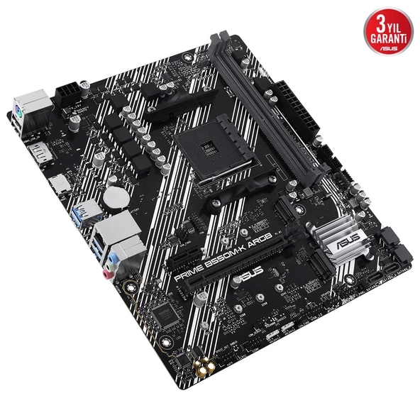 ASUS PRIME B550M-K ARGB DDR4 5100MHz mATX M.2 AMD HDMI DP AM4 - 4