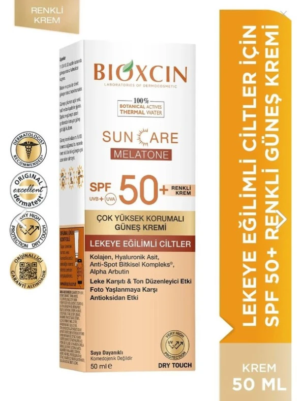 Bioxcin Sun Care Lekeye Eğilimli Ciltler İçin Çok Yüksek Korumalı Renkli Güneş Kremi 50 Spf