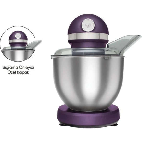 Karaca Mastermaid Chef Stand Mikser Grape Purple 1500W 5 Lt - 2
