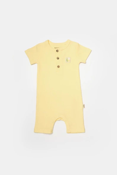 Bebek 2'li Kısa Kollu Tulum, %50 Bambu - %50 Organik Pamuk, Bebek ve Yenidoğan Serisi - CSYB9037 - 5