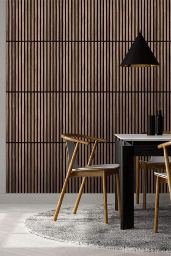 Petels Miranda 60x245 Cm Ceviz Rengi Akustik Ahşap Duvar Paneli Silikon HEDİYE - 2