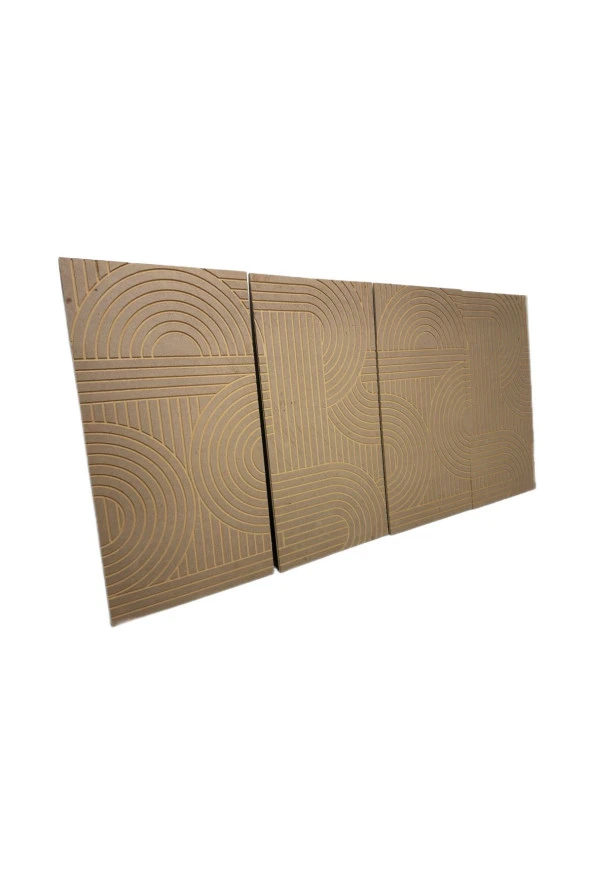 Petels dekoratif Duvar Paneli ( 54 X 105 Cm ) 1 adet Boyanabilir Ahşap Ham Mdf Duvar Paneli - 2