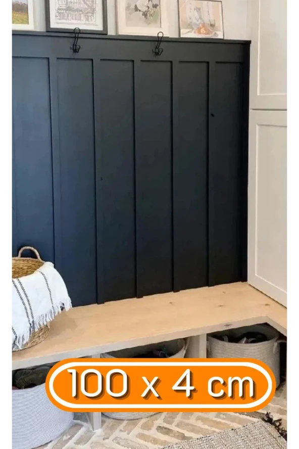 Petels Iskandinav Duvar Çıtası 5 Adet 100 Cm x 4 Cm Dekoratif Duvar Çıtası Boyanabilir Duvar Dekoru Efsane