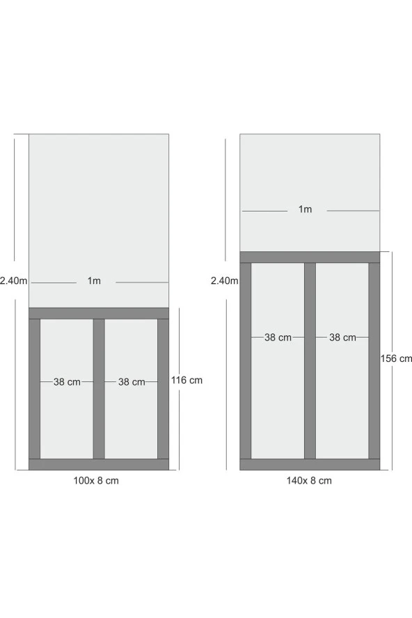 Petels Iskandinav Duvar Çıtası 1 Paket ( 4 Adet )100x8. Dekoratif. Mdf Duvar Çıtası - 4