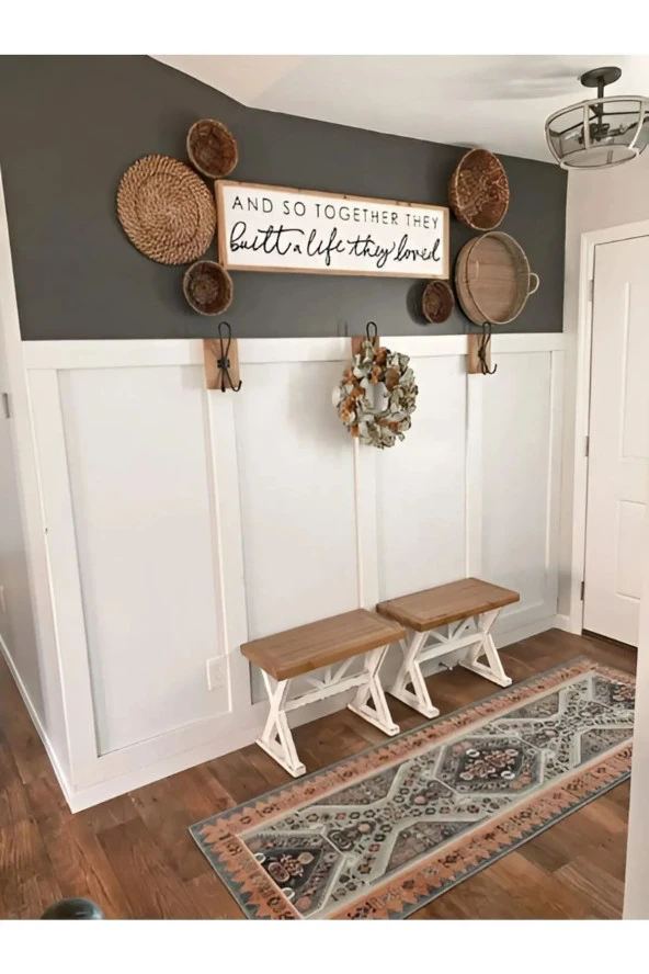 Petels Iskandinav Duvar Çıtası 5 Adet 100 Cm x 8 Cm Dekoratif Duvar Çıtası Boyanabilir Duvar Dekoru Efsane - 3