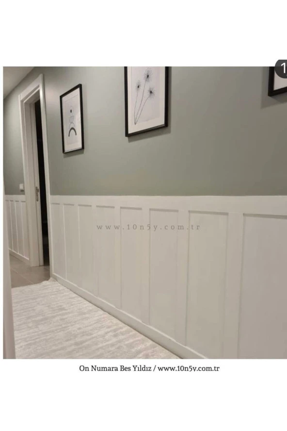 Petels Iskandinav Duvar Çıtası 1 Paket ( 4 Adet )100x8. Dekoratif. Mdf Duvar Çıtası - 6