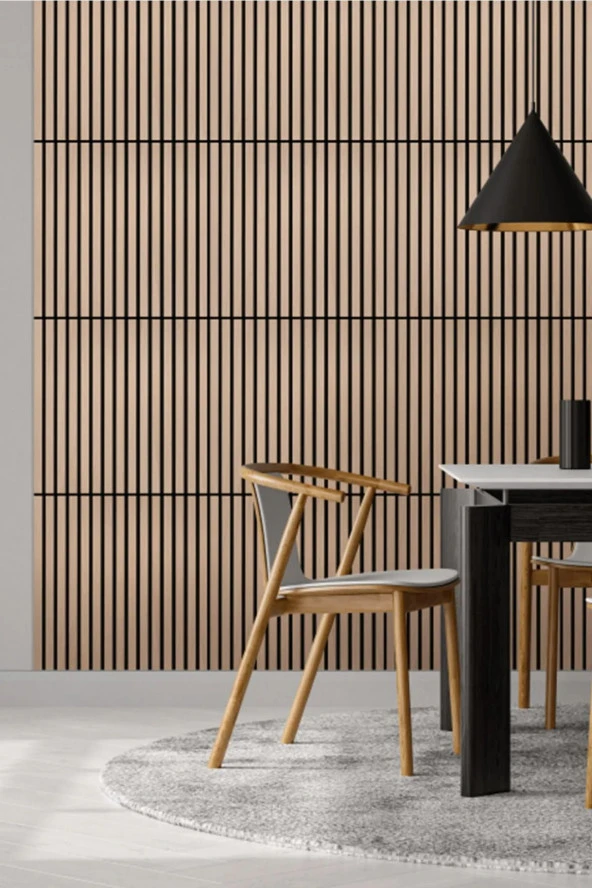 Petels SAFİR 60x60 Cm  Ceviz Dekoratif Akustik Ahşap Duvar Paneli - 3