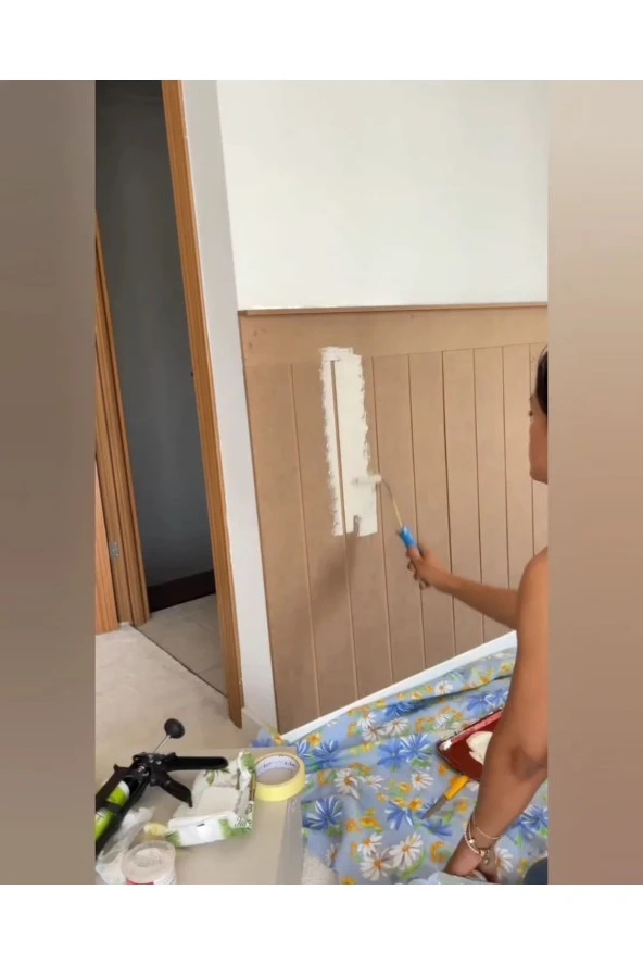 Petels Dekoratif. Duvar Çıtası. Ahşap Duvar Paneli. Boyanabilir. Ham. Mdf. 45x105 ( 1 Adet) - 6