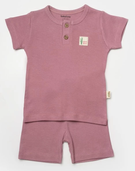 Bebek Şort ve Tişört Takımı, %50 Bambu - %50 Organik Pamuk, Bebek ve Yenidoğan Serisi - CSYB9039 - 2