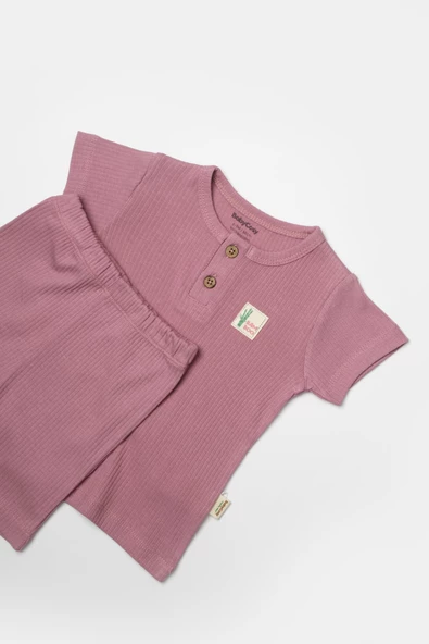 Bebek Şort ve Tişört Takımı, %50 Bambu - %50 Organik Pamuk, Bebek ve Yenidoğan Serisi - CSYB9039 - 6