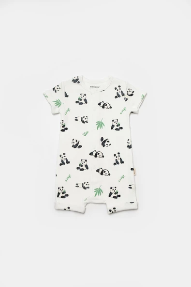 Bebek 2'li Kısa Kollu Tulum, %50 Bambu - %50 Organik Pamuk, Bebek ve Yenidoğan Serisi - CSYB9060 - 5