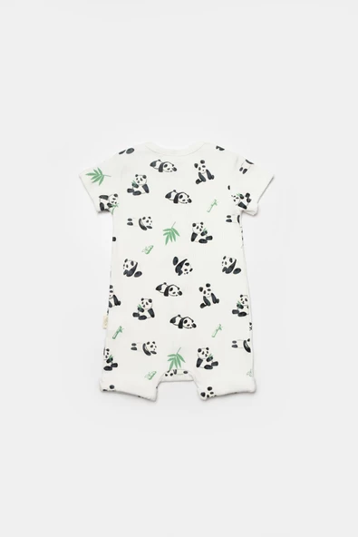 Bebek 2'li Kısa Kollu Tulum, %50 Bambu - %50 Organik Pamuk, Bebek ve Yenidoğan Serisi - CSYB9060 - 6