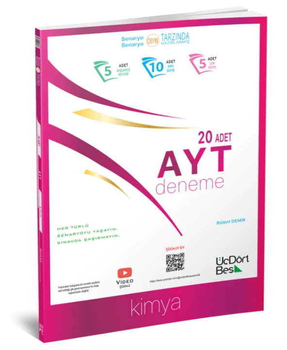 AYT KİMYA 20 Lİ DENEME  ÜÇDÖRTBEŞ YAYIN