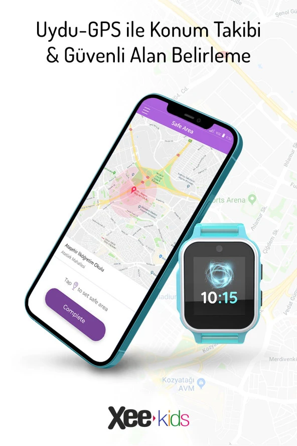 XEE-KIDS 14 AKILLI COCUK TAKIP SAATI SIYAH - 6