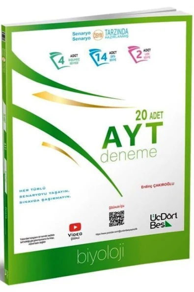 AYT BİYOLOJİ 20 Lİ DENEME  ÜÇDÖRTBEŞ YAYIN