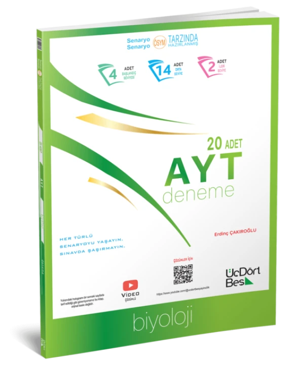 AYT BİYOLOJİ 20 Lİ DENEME  ÜÇDÖRTBEŞ YAYIN