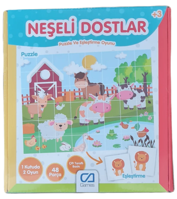 CA Games Neşeli Dostlar Puzzle Ve Eşleştirme Kartları