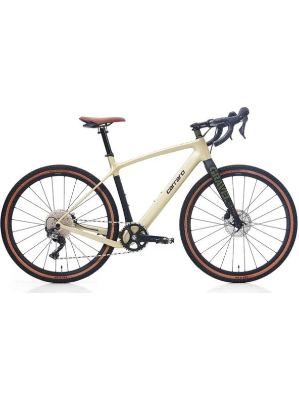 Carraro Gravel G6 Pro Karbon Bisiklet hidrolik disk 27.5 Jant 11 Vites Mat Yeşil Haki 55 cm