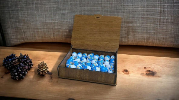 Ozmo Mini Yumurta ( 35 Adet ) Ahşap Hediye Kutusu Sevdiklerinize Hediye Ozmo Mini Eggs Ahşap Kutulu - 3
