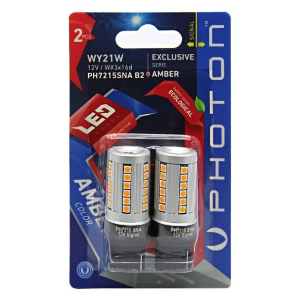 Photon T20 WY21W AMBER SİNYAL LED (2'Lİ BLISTER) PH7215 SNA B2 ürün görseli 1
