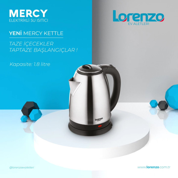 Lorenzo Mercy 1,8 L Çelik Kettle