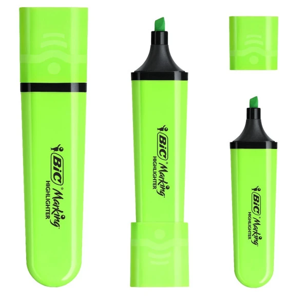Bic Marking Flat Fosforlu Kalem Yeşil 12 Adet - 2