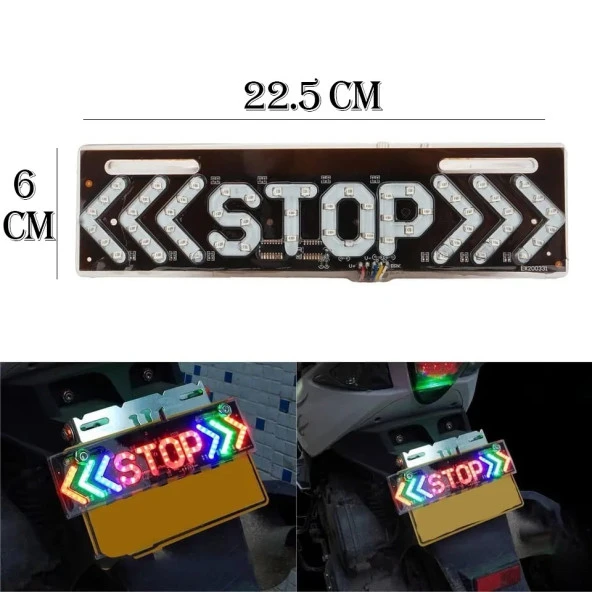 Motosiklet Led Stop Lamba Led Fren Lamba 3 Modlu Led Fren Sinyal Lambası Led Far - 2