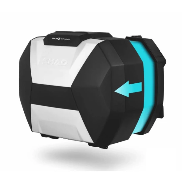 Shad SH38X Genişletilebilir Alüminyum Yan Çanta Seti Sağ ve Sol D0B38200 - Resim 2