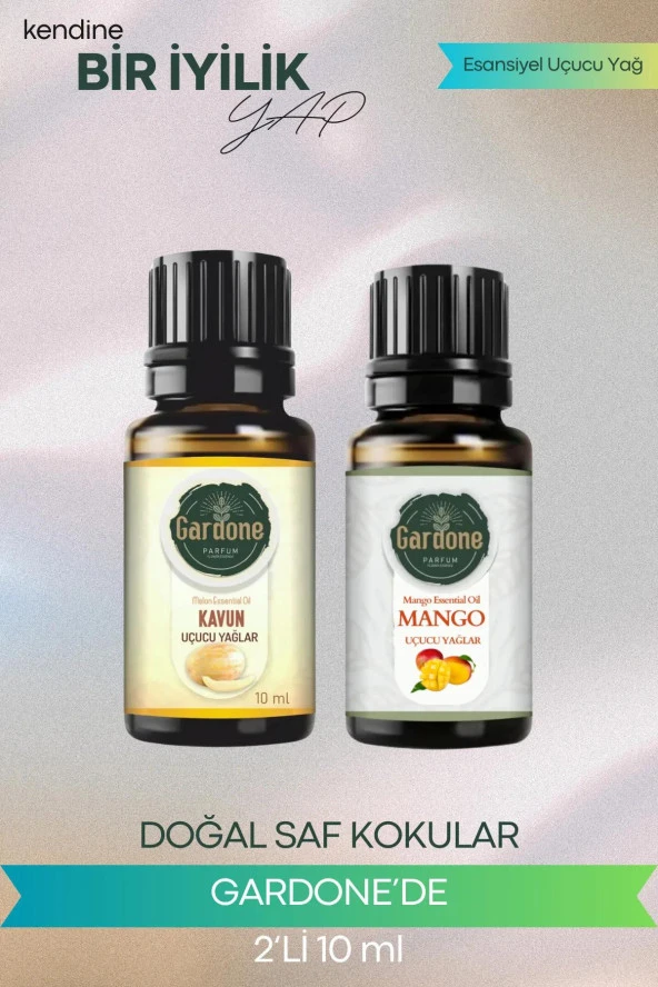 Kavun + Mango (Oda Kokusu Aroma Terapi Buhurdanlık/Difüzör Yağı) Set 2 Adet x 10 ml