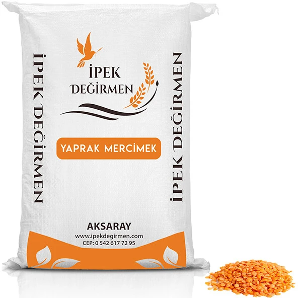 İpek Değirmen 1 KG Kırmızı Yaprak Mercimek Doğal Yerli Köy Mercimeği