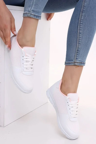 Albishoes Unisex Kadın Fileli Yazlık Hafif Rahat Günlük Yürüyüş Unisex Kadın Sneaker Spor Ayakkabı - 2