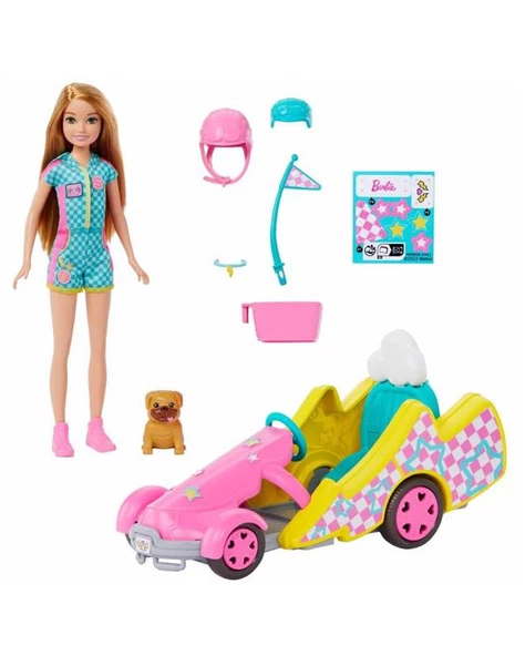 Barbie Stacie ve Go Kart Arabası HRM08 - 2