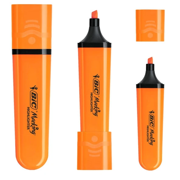 Bic Marking Flat Fosforlu Kalem Turuncu 12 Adet - 2