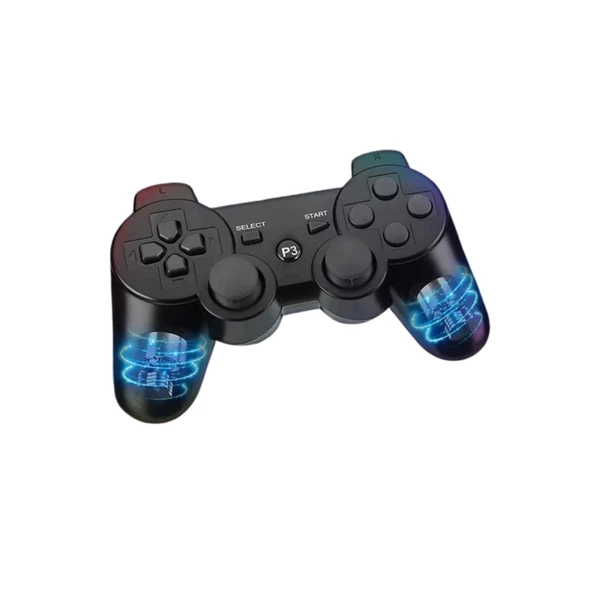 Cosmostech P3 Doubleshock PS3 Playstation 3 için Uyumlu Kablosuz Titreşimli Oyun Kolu Gamepad Joystick Controller Siyah - Resim 11