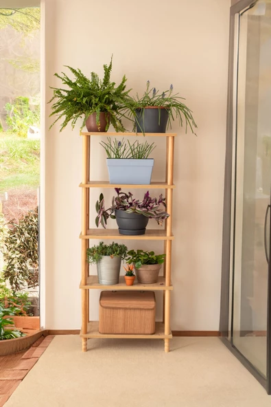 Concept 4 Raflı Organizer Mutfak Dolabı Kitaplık Banyo Balkon Ofis Düzenleyici Ahşap Nature - 2